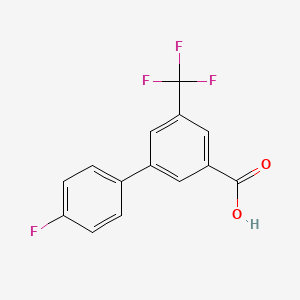 molecular formula C14H8F4O2 B566836 3-(4-氟苯基)-5-三氟甲基苯甲酸 CAS No. 1262010-56-9
