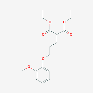 molecular formula C17H24O6 B5668366 diethyl [3-(2-methoxyphenoxy)propyl]malonate 