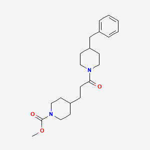 molecular formula C22H32N2O3 B5668381 methyl 4-[3-(4-benzylpiperidin-1-yl)-3-oxopropyl]piperidine-1-carboxylate 