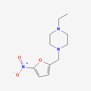molecular formula C11H17N3O3 B5668397 1-ethyl-4-[(5-nitro-2-furyl)methyl]piperazine 