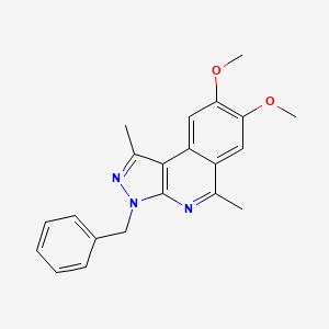 molecular formula C21H21N3O2 B5668412 3-benzyl-7,8-dimethoxy-1,5-dimethyl-3H-pyrazolo[3,4-c]isoquinoline 