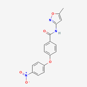 molecular formula C17H13N3O5 B5668463 N-(5-methyl-3-isoxazolyl)-4-(4-nitrophenoxy)benzamide 