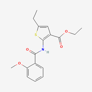 molecular formula C17H19NO4S B5668466 ethyl 5-ethyl-2-[(2-methoxybenzoyl)amino]-3-thiophenecarboxylate 