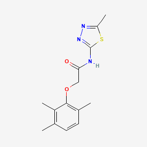 molecular formula C14H17N3O2S B5668480 N-(5-methyl-1,3,4-thiadiazol-2-yl)-2-(2,3,6-trimethylphenoxy)acetamide 