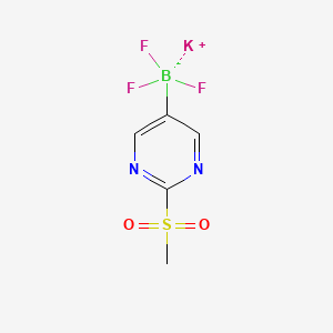 molecular formula C5H5BF3KN2O2S B566850 Potassium trifluoro(2-(methylsulfonyl)pyrimidin-5-yl)borate CAS No. 1245906-71-1