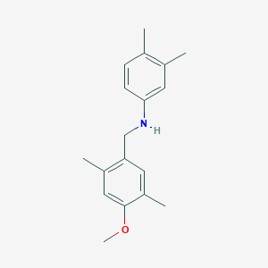 molecular formula C18H23NO B5668516 (3,4-dimethylphenyl)(4-methoxy-2,5-dimethylbenzyl)amine 