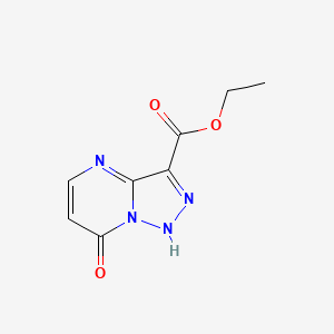 molecular formula C8H8N4O3 B566852 Ethyl 7-hydroxy-[1,2,3]triazolo[1,5-a]pyrimidine-3-carboxylate CAS No. 1352723-55-7