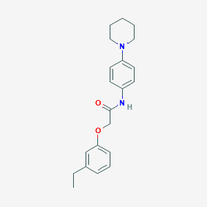 molecular formula C21H26N2O2 B5668585 2-(3-ethylphenoxy)-N-[4-(1-piperidinyl)phenyl]acetamide 