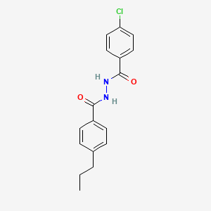 molecular formula C17H17ClN2O2 B5668591 4-chloro-N'-(4-propylbenzoyl)benzohydrazide CAS No. 5307-74-4