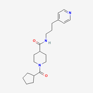 molecular formula C20H29N3O2 B5668620 1-(cyclopentylcarbonyl)-N-[3-(4-pyridinyl)propyl]-4-piperidinecarboxamide 