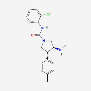 molecular formula C20H24ClN3O B5668623 (3S*,4R*)-N-(2-chlorophenyl)-3-(dimethylamino)-4-(4-methylphenyl)pyrrolidine-1-carboxamide 
