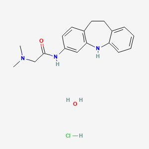 molecular formula C18H24ClN3O2 B5668631 N~1~-(10,11-dihydro-5H-dibenzo[b,f]azepin-3-yl)-N~2~,N~2~-dimethylglycinamide hydrochloride hydrate 