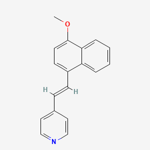 molecular formula C18H15NO B5668687 4-[2-(4-methoxy-1-naphthyl)vinyl]pyridine 