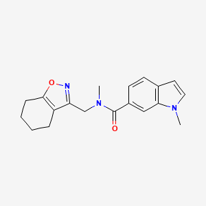 molecular formula C19H21N3O2 B5668733 N,1-dimethyl-N-(4,5,6,7-tetrahydro-1,2-benzisoxazol-3-ylmethyl)-1H-indole-6-carboxamide 