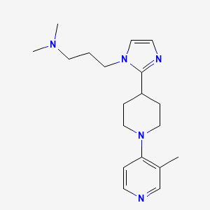 molecular formula C19H29N5 B5668736 N,N-dimethyl-3-{2-[1-(3-methyl-4-pyridinyl)-4-piperidinyl]-1H-imidazol-1-yl}-1-propanamine 