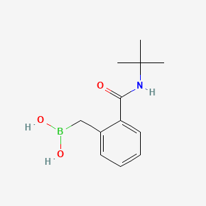 molecular formula C12H18BNO3 B566874 2-(Tert-butylcarbamoyl)benzylboronic acid CAS No. 1256345-93-3