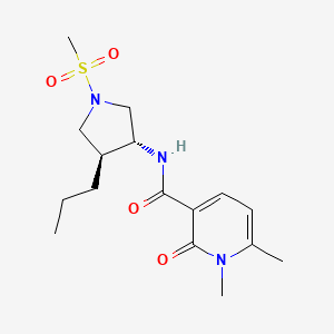 molecular formula C16H25N3O4S B5668755 1,6-dimethyl-N-[(3R*,4S*)-1-(methylsulfonyl)-4-propyl-3-pyrrolidinyl]-2-oxo-1,2-dihydro-3-pyridinecarboxamide 