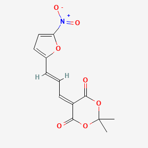 molecular formula C13H11NO7 B5668763 2,2-dimethyl-5-[3-(5-nitro-2-furyl)-2-propen-1-ylidene]-1,3-dioxane-4,6-dione 