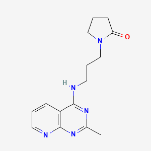 molecular formula C15H19N5O B5668771 1-{3-[(2-methylpyrido[2,3-d]pyrimidin-4-yl)amino]propyl}pyrrolidin-2-one 