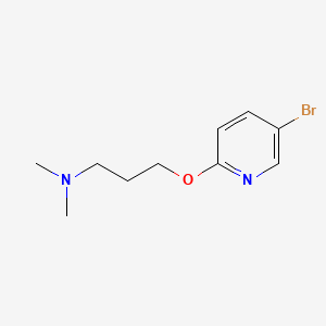 molecular formula C10H15BrN2O B566879 3-((5-Bromopyridin-2-yl)oxy)-N,N-dimethylpropan-1-amine CAS No. 1248399-37-2