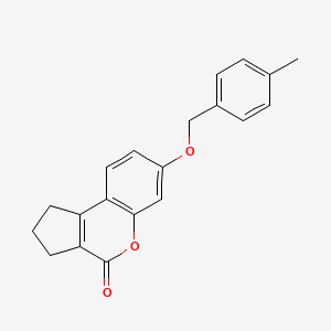 molecular formula C20H18O3 B5668791 7-[(4-methylbenzyl)oxy]-2,3-dihydrocyclopenta[c]chromen-4(1H)-one 