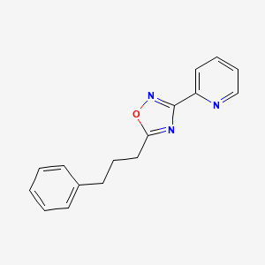 molecular formula C16H15N3O B5668803 2-[5-(3-phenylpropyl)-1,2,4-oxadiazol-3-yl]pyridine 