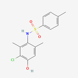 molecular formula C15H16ClNO3S B5668810 N-(3-chloro-4-hydroxy-2,6-dimethylphenyl)-4-methylbenzenesulfonamide 