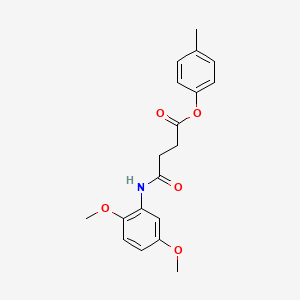 molecular formula C19H21NO5 B5668850 4-methylphenyl 4-[(2,5-dimethoxyphenyl)amino]-4-oxobutanoate 