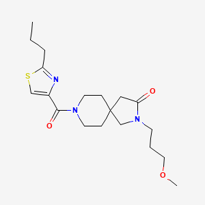 molecular formula C19H29N3O3S B5668859 2-(3-methoxypropyl)-8-[(2-propyl-1,3-thiazol-4-yl)carbonyl]-2,8-diazaspiro[4.5]decan-3-one 
