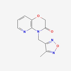 molecular formula C11H10N4O3 B5668880 4-[(4-methyl-1,2,5-oxadiazol-3-yl)methyl]-2H-pyrido[3,2-b][1,4]oxazin-3(4H)-one 