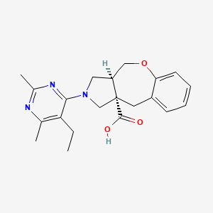 (3aS*,10aS*)-2-(5-ethyl-2,6-dimethylpyrimidin-4-yl)-2,3,3a,4-tetrahydro-1H-[1]benzoxepino[3,4-c]pyrrole-10a(10H)-carboxylic acid