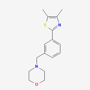 molecular formula C16H20N2OS B5668916 4-[3-(4,5-dimethyl-1,3-thiazol-2-yl)benzyl]morpholine 