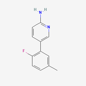 molecular formula C12H11FN2 B566892 5-(2-Fluoro-5-methylphenyl)pyridin-2-amine CAS No. 1247245-81-3