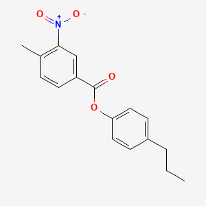 molecular formula C17H17NO4 B5668924 4-propylphenyl 4-methyl-3-nitrobenzoate 