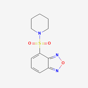 molecular formula C11H13N3O3S B5668950 4-(1-piperidinylsulfonyl)-2,1,3-benzoxadiazole 