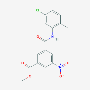 molecular formula C16H13ClN2O5 B5668962 methyl 3-{[(5-chloro-2-methylphenyl)amino]carbonyl}-5-nitrobenzoate 