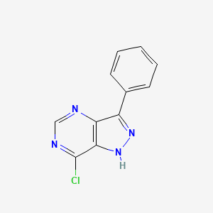 molecular formula C11H7ClN4 B566897 7-Chloro-3-phenyl-1H-pyrazolo[4,3-d]pyrimidine CAS No. 1211588-84-9