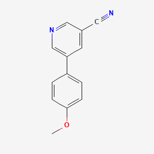 molecular formula C13H10N2O B566901 5-(4-Methoxyphenyl)pyridine-3-carbonitrile CAS No. 1268095-82-4