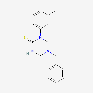 molecular formula C17H19N3S B5669025 5-benzyl-1-(3-methylphenyl)-1,3,5-triazinane-2-thione 