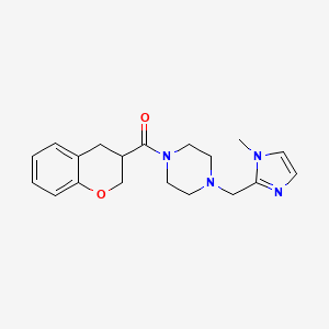 molecular formula C19H24N4O2 B5669056 1-(3,4-dihydro-2H-chromen-3-ylcarbonyl)-4-[(1-methyl-1H-imidazol-2-yl)methyl]piperazine 