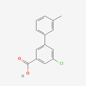 molecular formula C14H11ClO2 B566906 5-Chloro-3'-methylbiphenyl-3-carboxylic acid CAS No. 1242336-68-0