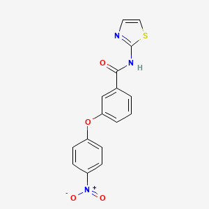 molecular formula C16H11N3O4S B5669072 3-(4-nitrophenoxy)-N-1,3-thiazol-2-ylbenzamide 