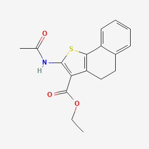 molecular formula C17H17NO3S B5669083 ethyl 2-(acetylamino)-4,5-dihydronaphtho[1,2-b]thiophene-3-carboxylate 
