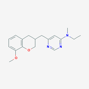 molecular formula C18H23N3O2 B5669106 N-ethyl-6-[(8-methoxy-3,4-dihydro-2H-chromen-3-yl)methyl]-N-methylpyrimidin-4-amine 