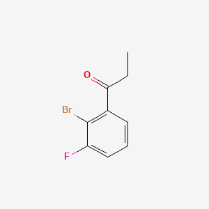 molecular formula C9H8BrFO B566912 1-(2-Bromo-3-fluorophenyl)propan-1-one CAS No. 1261775-92-1