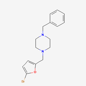 molecular formula C16H19BrN2O B5669151 1-benzyl-4-[(5-bromo-2-furyl)methyl]piperazine 