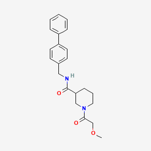 molecular formula C22H26N2O3 B5669163 N-(4-biphenylylmethyl)-1-(methoxyacetyl)-3-piperidinecarboxamide 