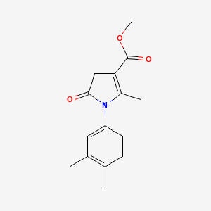 molecular formula C15H17NO3 B5669165 methyl 1-(3,4-dimethylphenyl)-2-methyl-5-oxo-4,5-dihydro-1H-pyrrole-3-carboxylate 