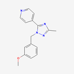 molecular formula C16H16N4O B5669170 4-[1-(3-methoxybenzyl)-3-methyl-1H-1,2,4-triazol-5-yl]pyridine 