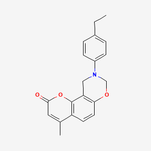 molecular formula C20H19NO3 B5669181 9-(4-ethylphenyl)-4-methyl-9,10-dihydro-2H,8H-chromeno[8,7-e][1,3]oxazin-2-one 